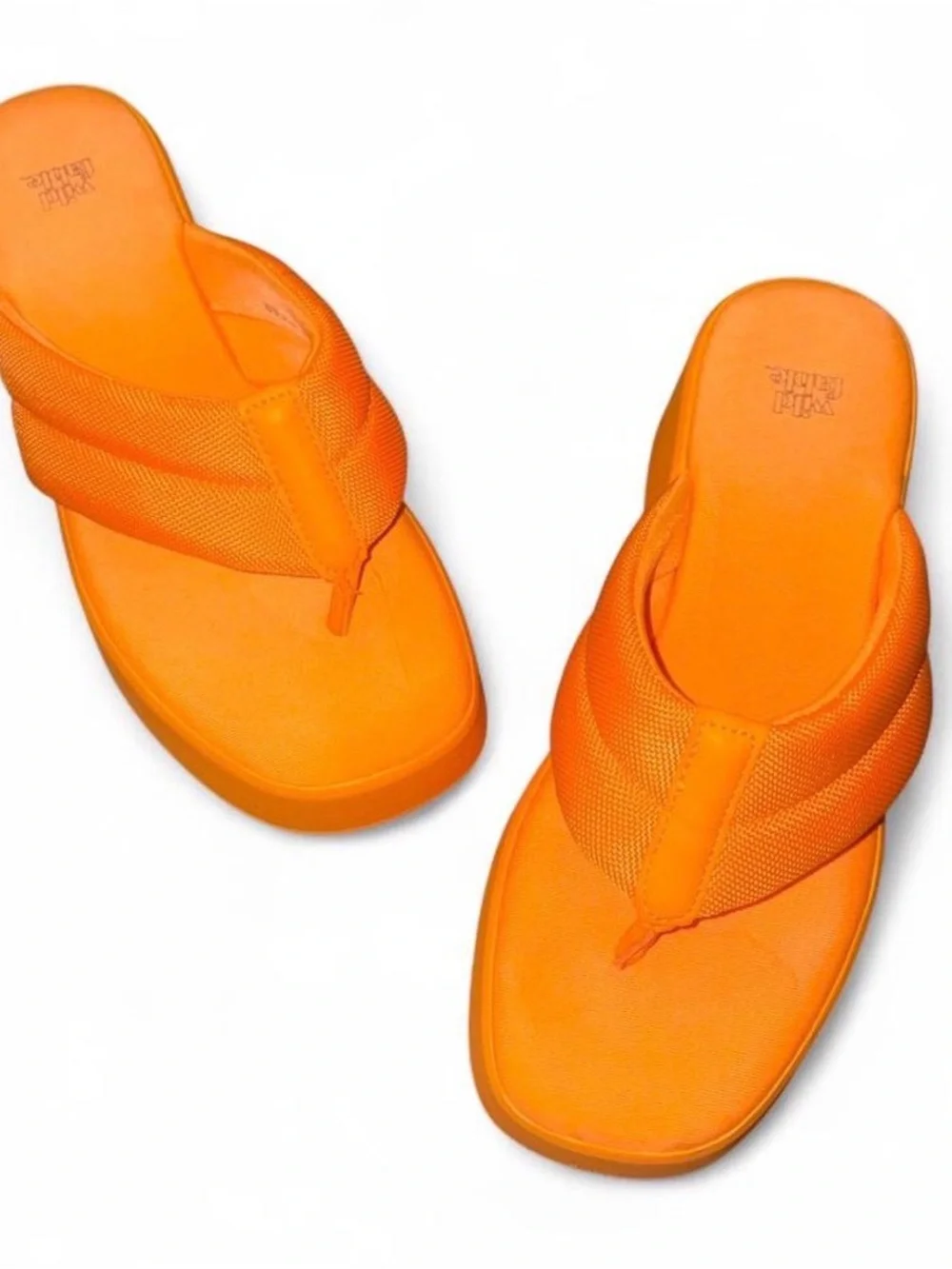 Orange Aerie Bikini Top (Sz Med) + Wild Fable Platform Flip Flop Bundle (Sz 7)